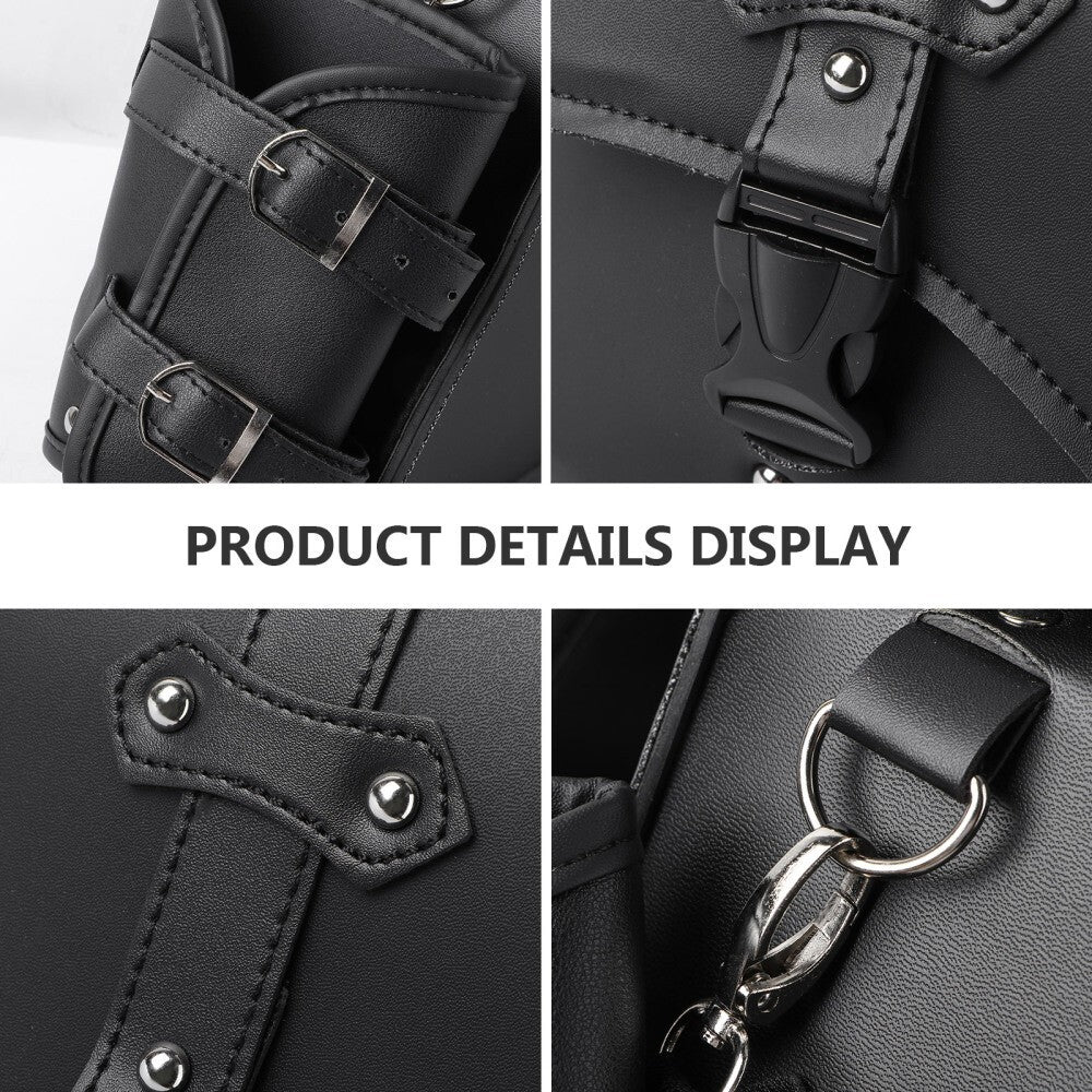 For Harley Sportster XL883 XL1200 Motorcycle PU Leather Saddle Tool Bag LEFT