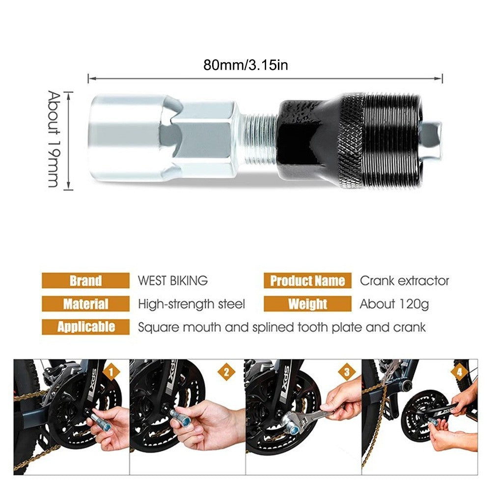 6PCS Bicycle Repair Kits Bike Cassette Crank Chain Whip Spanner Removal Tools