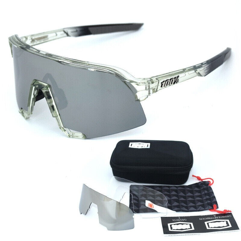 S3 Cycling Glasses 3 Lens UV400 Polarized Sunglasses MTB Road Bike Goggles