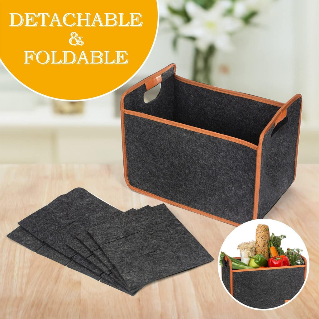 Wine Travel Bag 6/12-Bottle Felt Wine Carrier Storage Box with Divider
