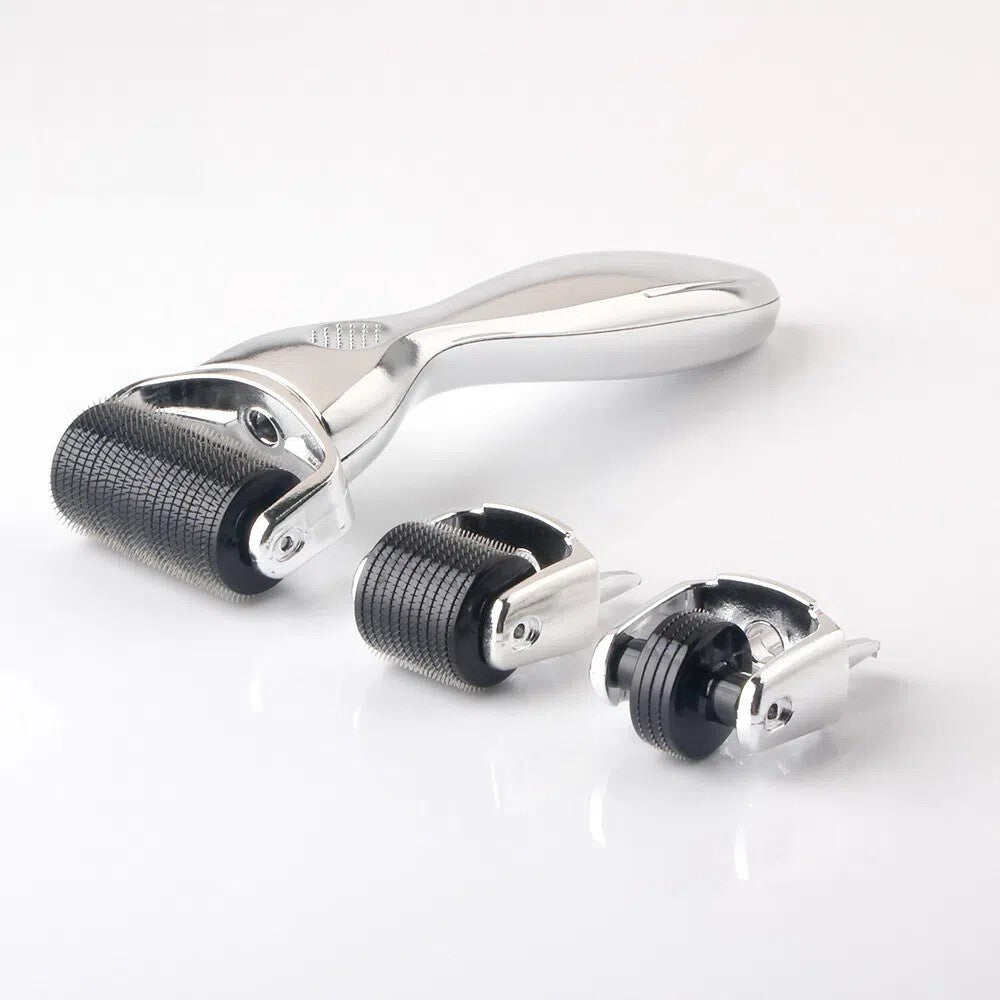 Derma Roller 3 in 1 Titanium Micro Needle Anti Ageing Facial Skin Care Gift Set