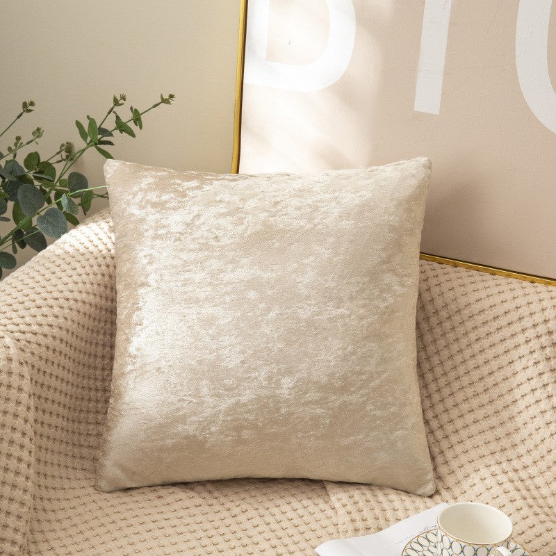 18" LARGE LUXURY CRUSHED + HOLLOWFIBRE PAD FILLED VELVET CUSHIONS SET UK