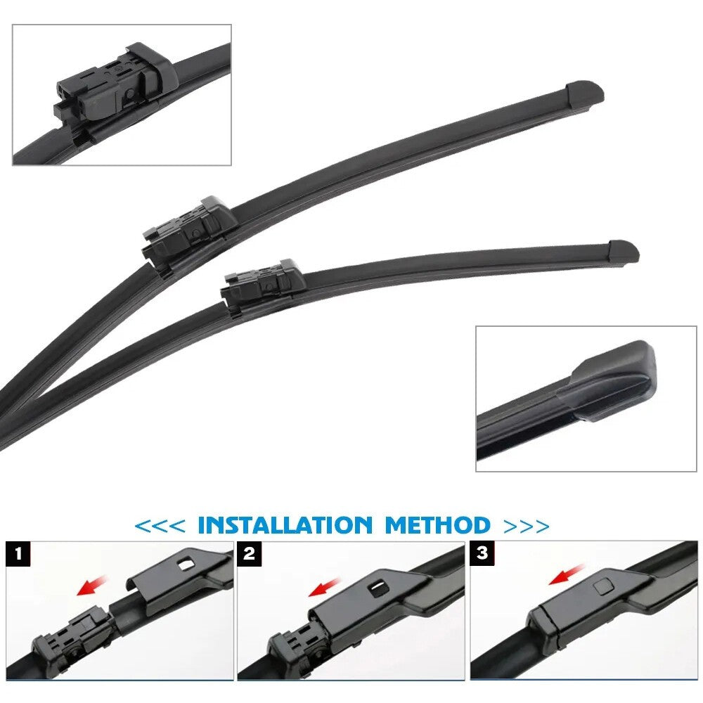 2Set 24" 14" 11" Front Rear Windscreen Wiper Blades Set For Fiat 500 Ford KA UK