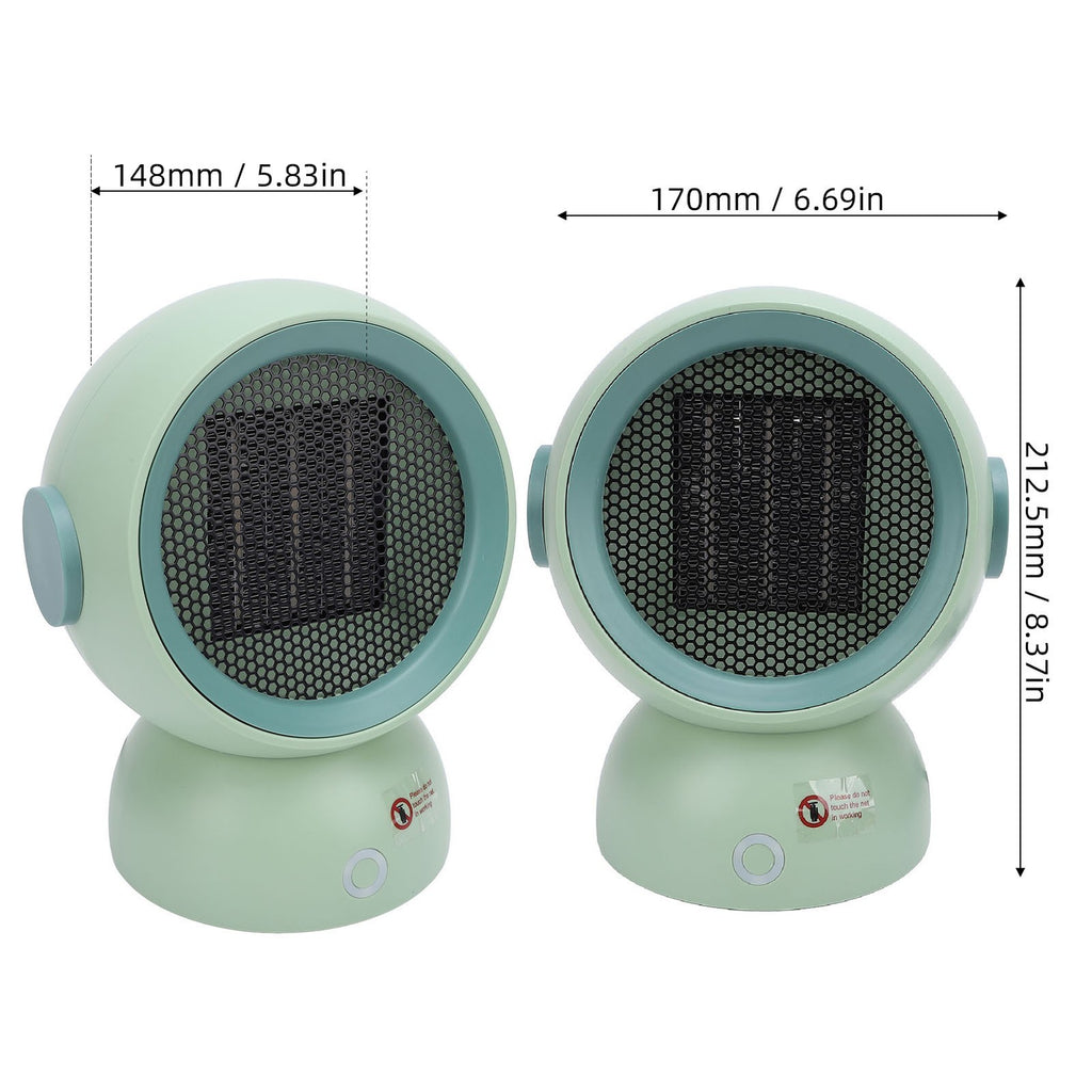 Green Desktop Space Heater Quiet High Power Portable Heater Fan For Bedroom SG