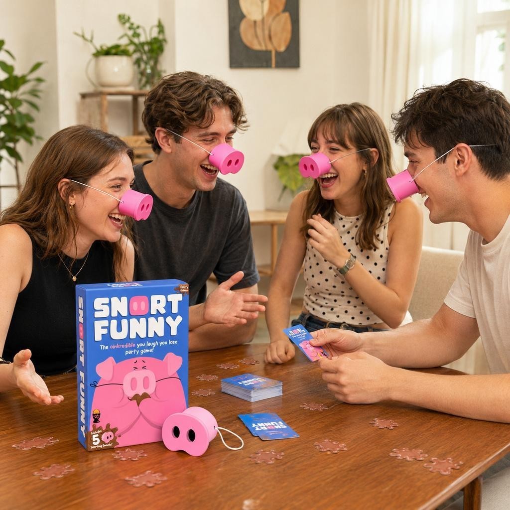 Funny The Oinkcredible You Laugh You Lose Party Game,2026 Pig Snout for Adults