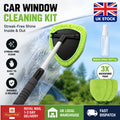 Car Window Glass Wiper Cleaner Brush Extendable Windshield Cleaning Tool Kit UK
