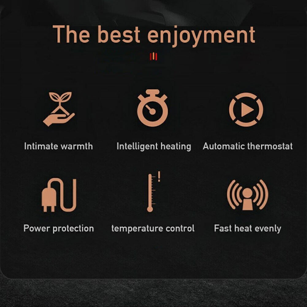 Universal Car Seat Pad Cushion Cover Heating Heater Warm Heated Cold Winter 12V