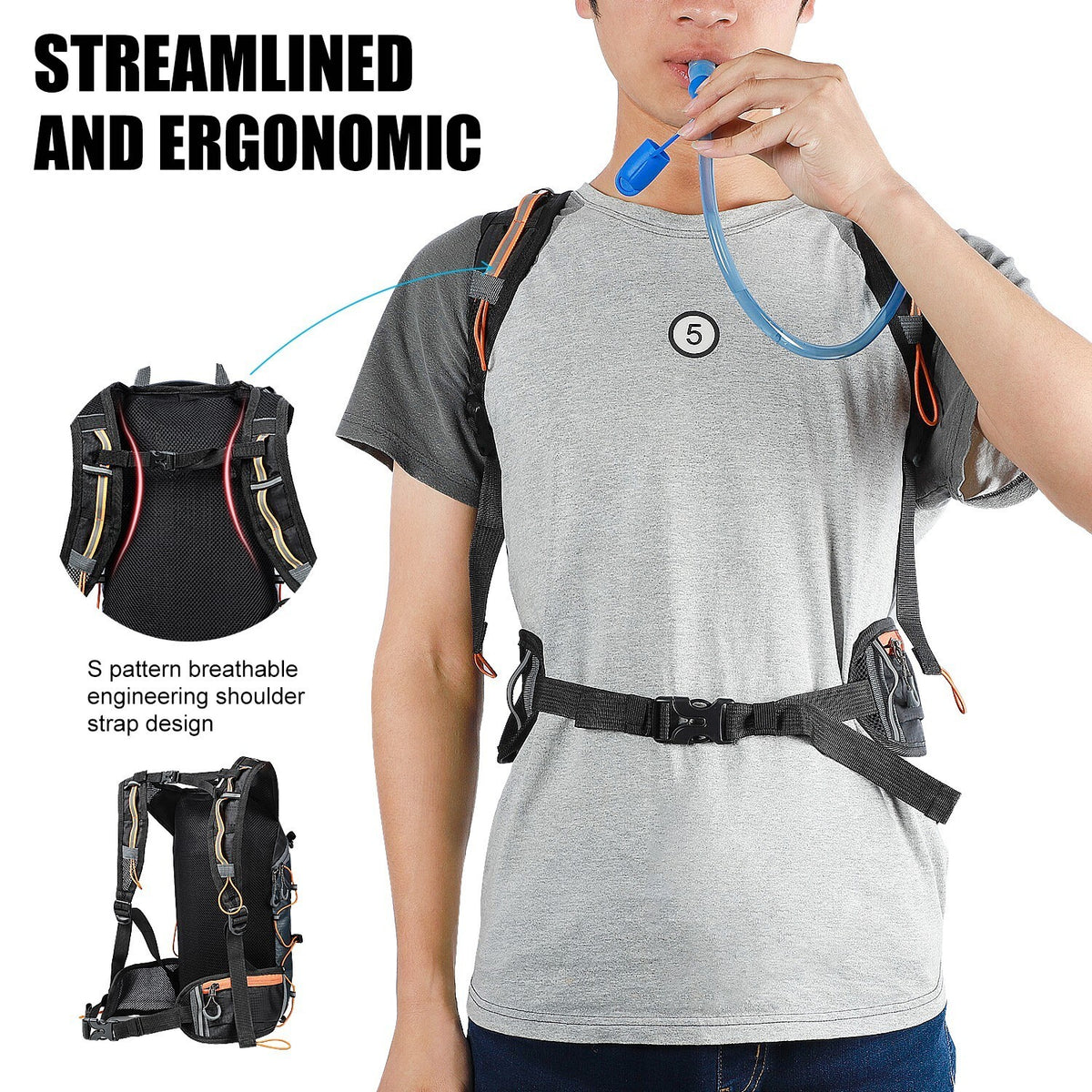 WEST BIKING Waterproof Folding Backpack Cycling Hiking Sports Bicycle Bag 10L