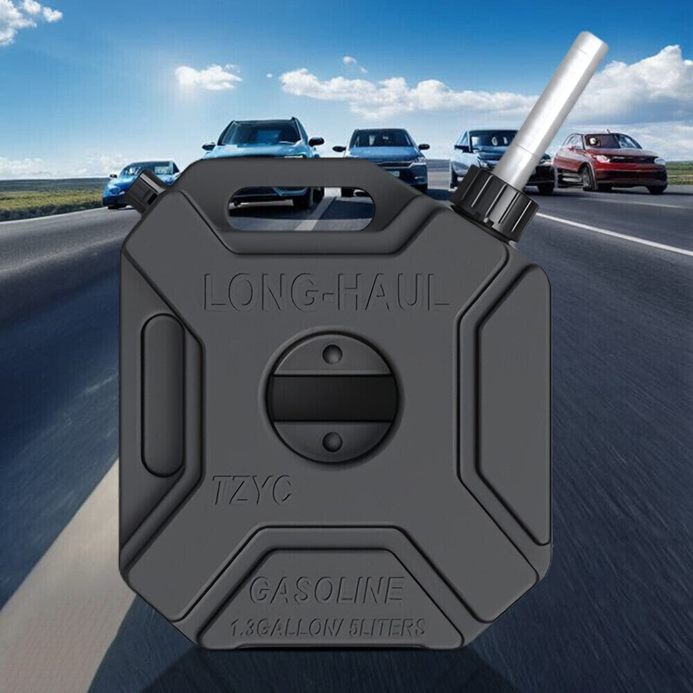 Black 5L Gas Fuel Tank Motorcycle Gas Can Gas Spare Container