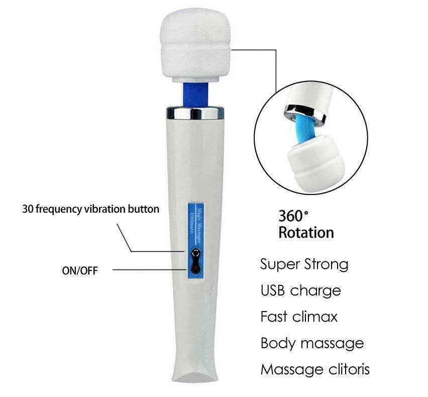UK Magic Wand Massager 30 Speed Full Body Extreme Pulse Hitachi Motor
