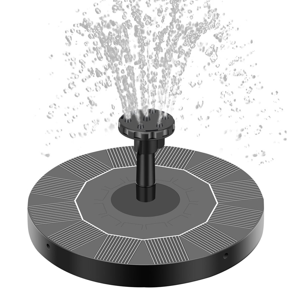 Outdoor Solar Fountain Pump Powered Floating Bird Bath Water Garden Pond UK