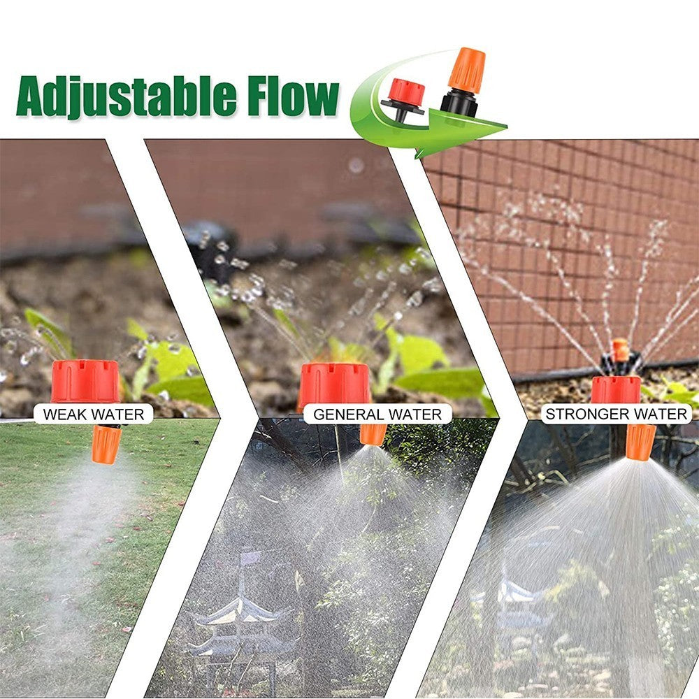 50M Drip Irrigation System Kit Garden Watering Hose Spray Nozzles