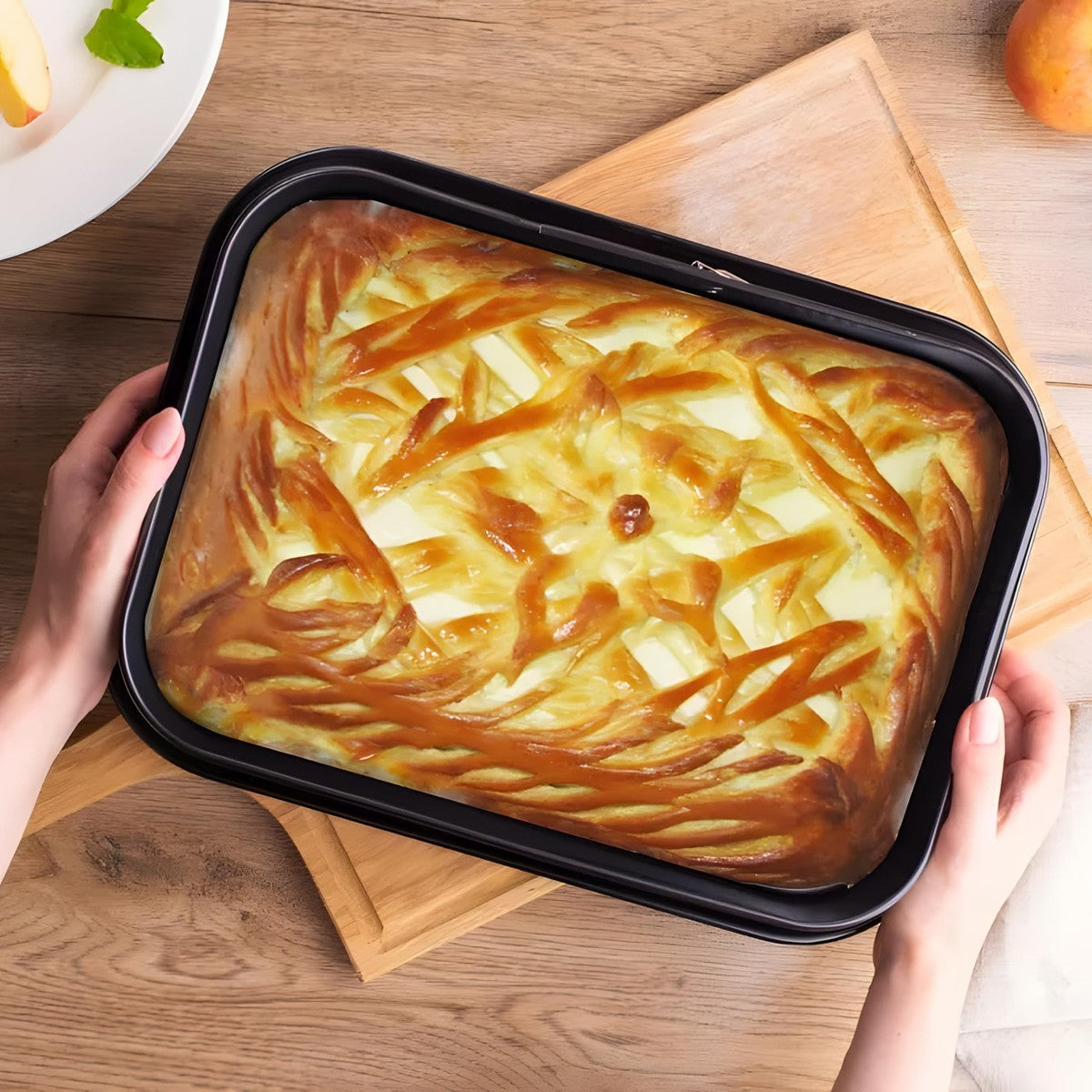 Cake Tin 39 x 28 cm Rectangular Non Stick Spring Form Baking Bake Tray Bakeware