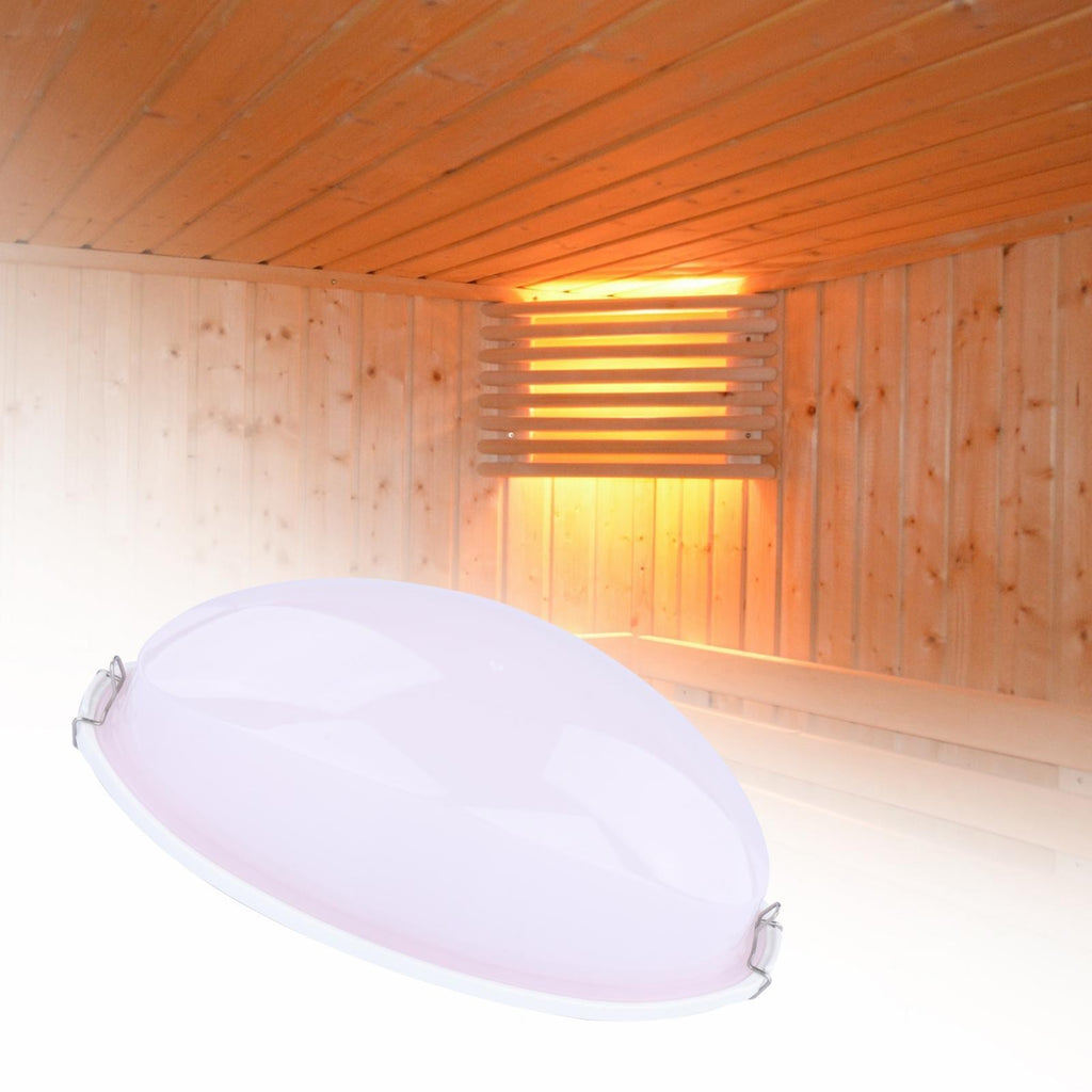 Explosion-Proof Sauna Light Cover Professional Anti-High Temperature White Oval