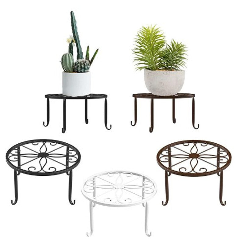 Metal Iron Flower Plant Pot Display Stand Shelf Garden Decor Indoor Outdoor