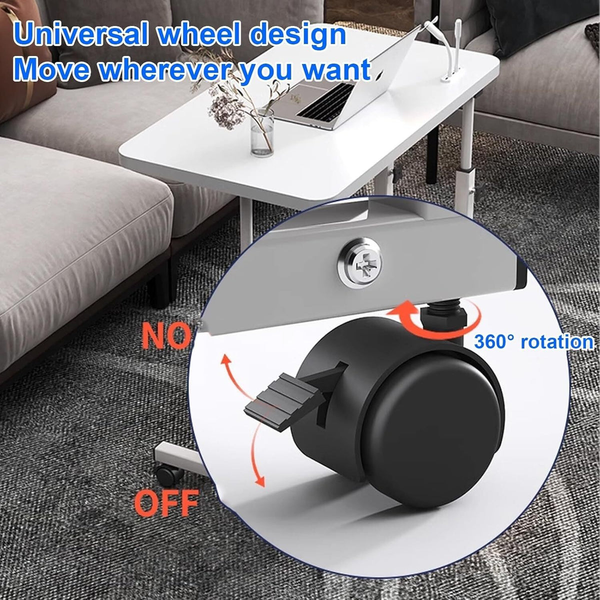Adjustable Laptop Table Stand Folding Desk Bed Computer Study Portable Sofa Tray