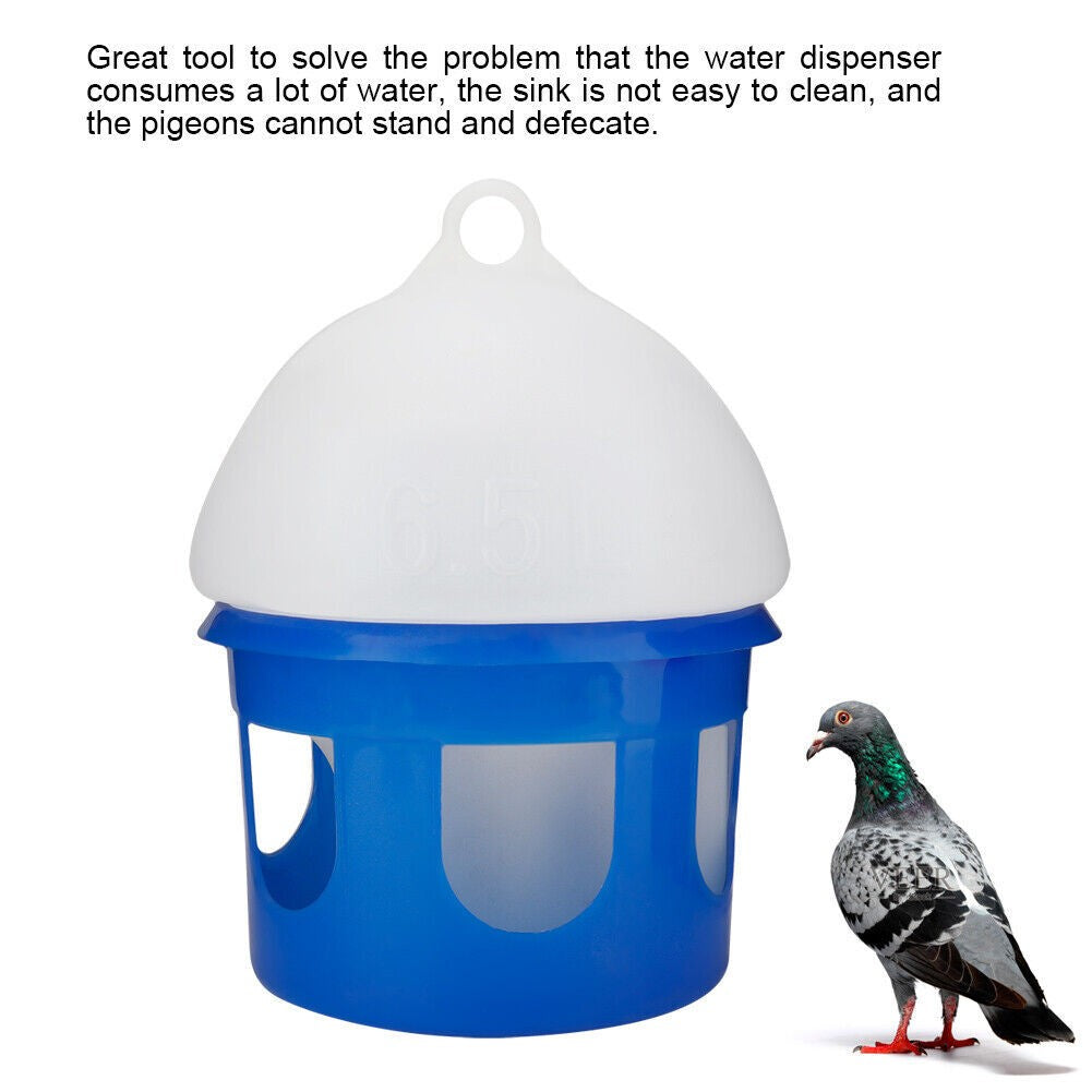 4.5/6/8L Automatic Bird Pigeon Feeder Water Drinker Dispenser Waterer Tools