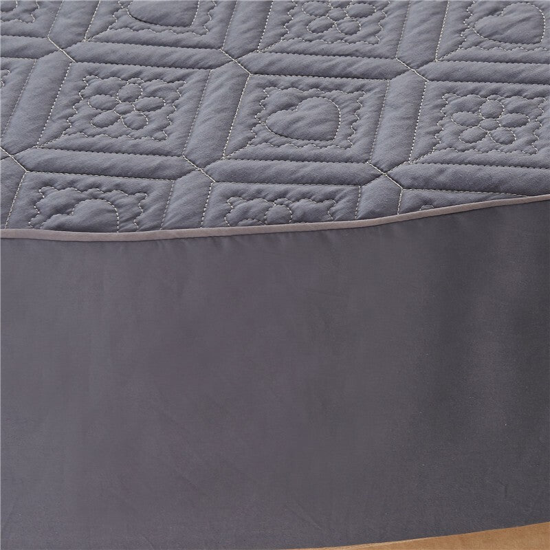 Round Bed Sheet Cotton Solid Colors Fitted Thickened Non Slip Mattress Protector