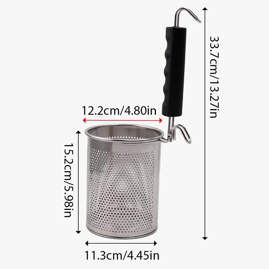 Pasta Basket Strainer Stainless Steel Kitchen Mesh Strainer with Pasta Cooker,