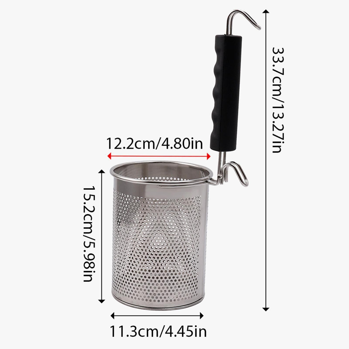 Pasta Basket Strainer Stainless Steel Kitchen Mesh Strainer with Pasta Cooker,