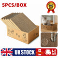 5PC Cat Scratcher Cardboard Scratching Pad Board Corrugated Sofa Bed Protector