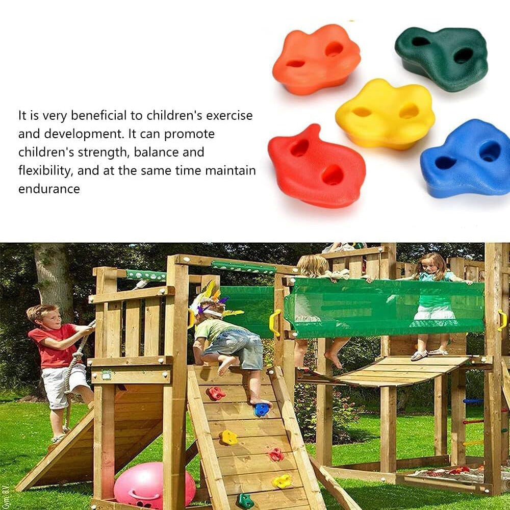 10/20x Kids Climbing Holds Stones Rock Wall Climbing Grab Grip With Fixing Bolt