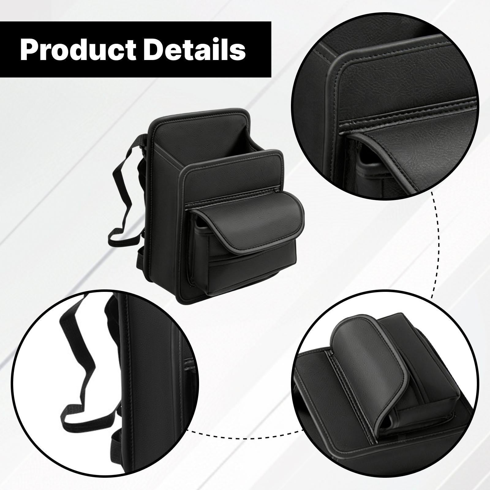 Car Storage Organizer Between Front Seats Easy to Install Handbag Holder