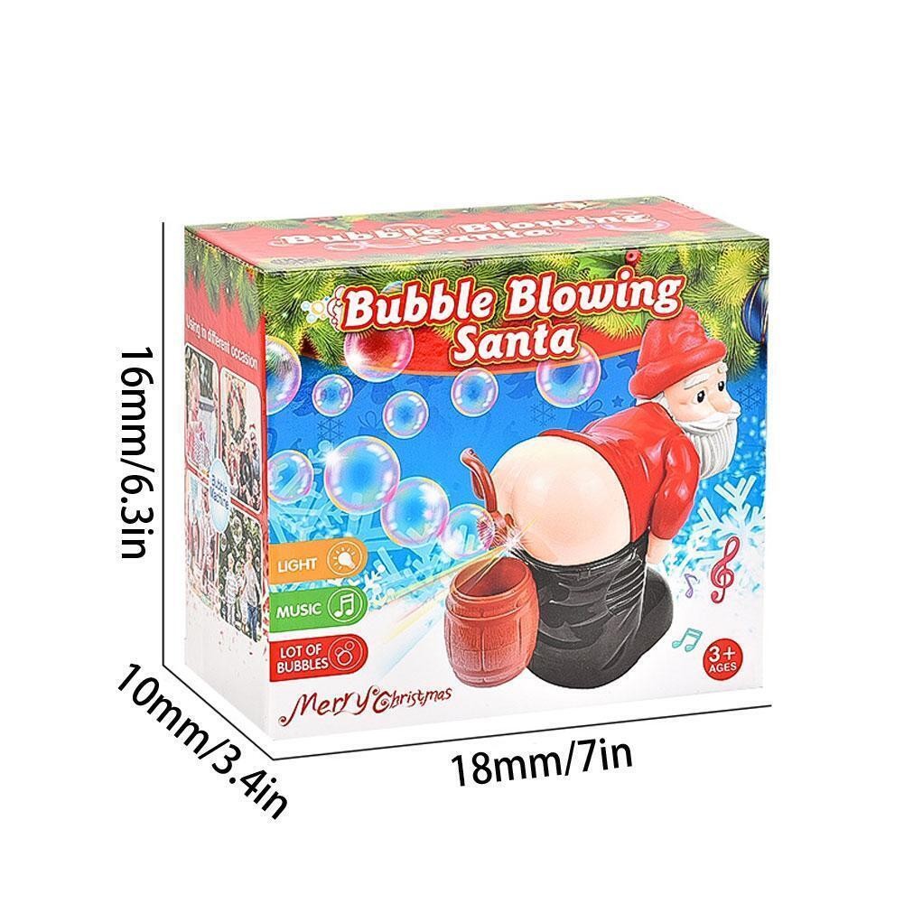 Christmas Bubble Blowing Machine From Santa Claus Butt Funny Props Xmas