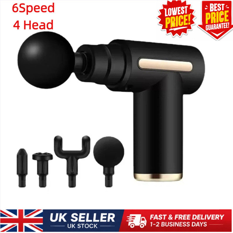 Massage Gun Deep Tissue Muscle Therapy Percussion Message Relax Back Neck 4head