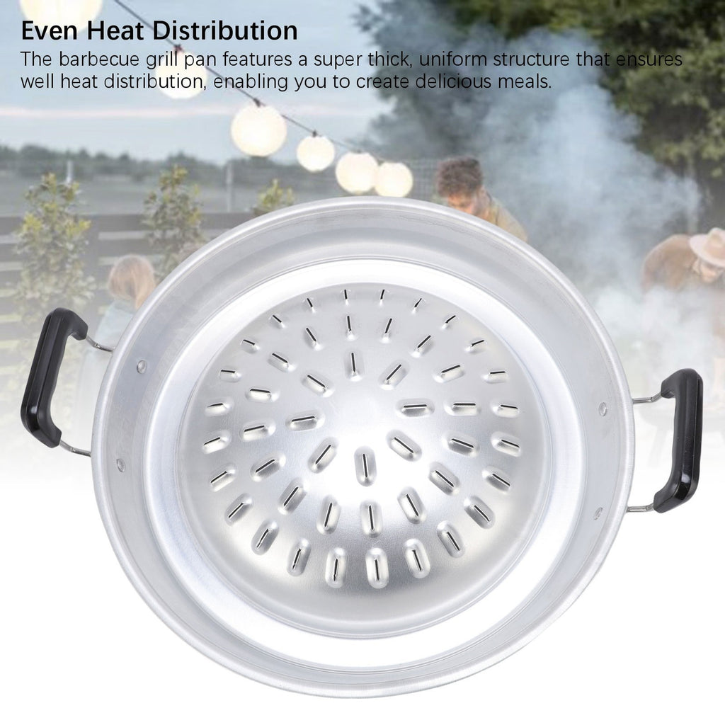 35cm/13.78in Original Color Thai BBQ Grill Pan 2 In 1 Non Stick Even Heating .