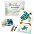 Kit Sea Glass Art Kit,DIY Sea Glass Mosaic Art Set,Ocean-Themed Seaglass Craft
