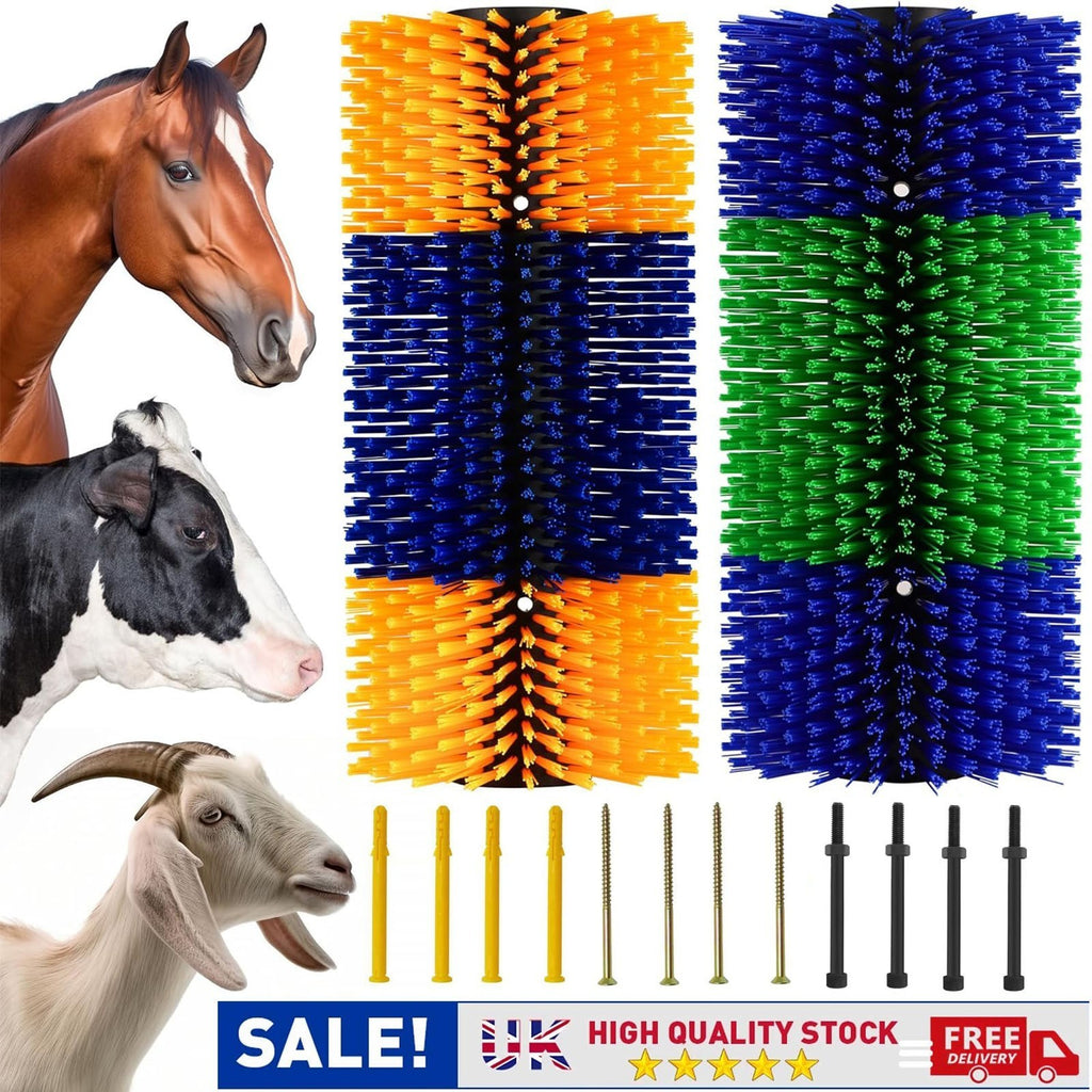 Livestock Scratching Brush 17.1 in Horse Scratcher Cattle Brush for Itch Relief