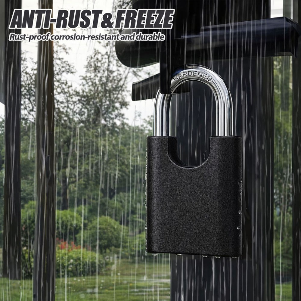 Large Heavy Duty Combination Padlock Outdoor, [Anti-Cutting] [Waterproof]