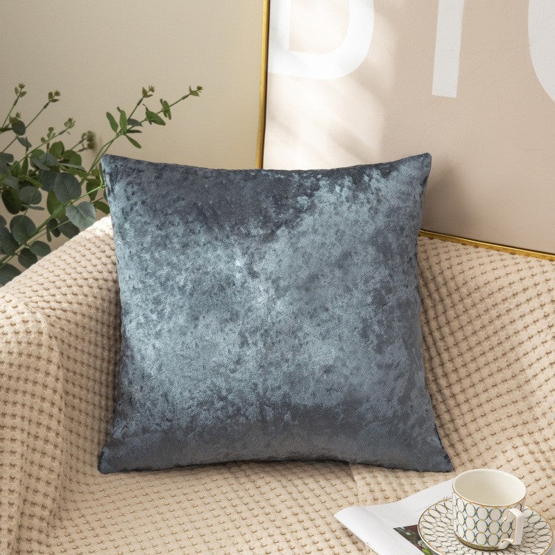 18" LARGE LUXURY CRUSHED + HOLLOWFIBRE PAD FILLED VELVET CUSHIONS SET UK