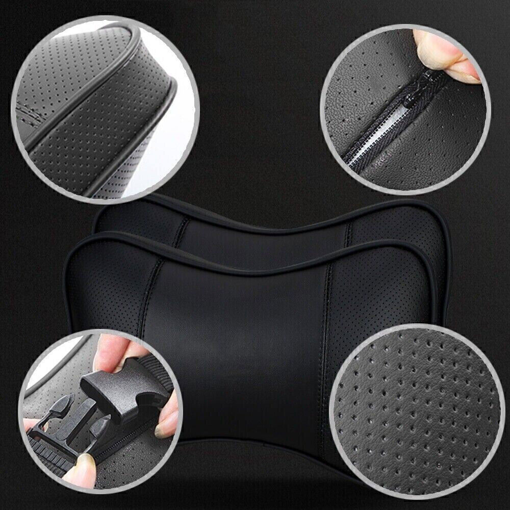 2x Premium Car Seat Head Neck Rest Support Headrest Bone Pillow UK | BMW