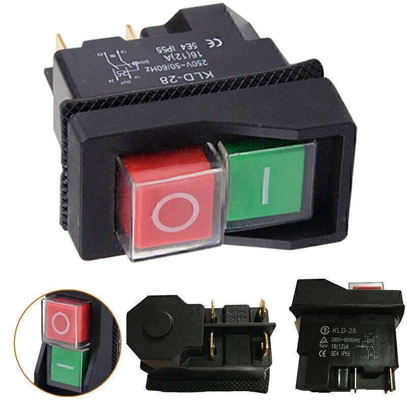 KLD28 KJD17 250V 16A On Off Switch for Garden Shredder Shredder Motorscha
