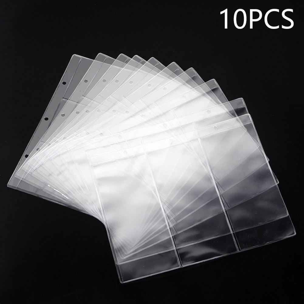 10pcs Banknotes Album Book Page Paper Money Currency Collection Holder Storage