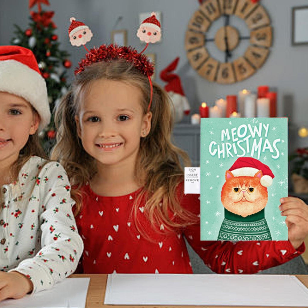 Endless Meowy Christmas With Glitter Endless Meow Christmas Voice Greeting Card