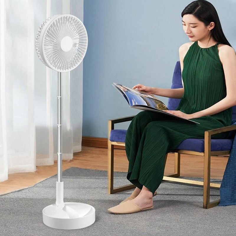 Portable Rechargeable Cordless Fan USB Telescopic Folding Wireless Cooling Fan