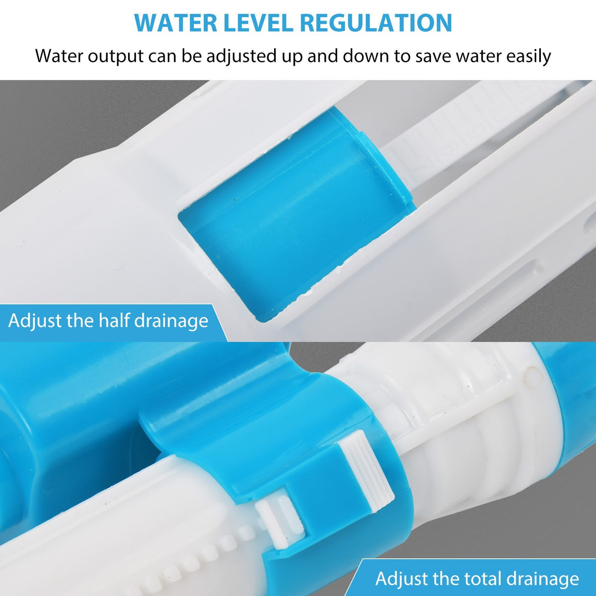Dual Toilet Flush Valve Push Button Syphon Kit Top Mount Cistern Replacement UK