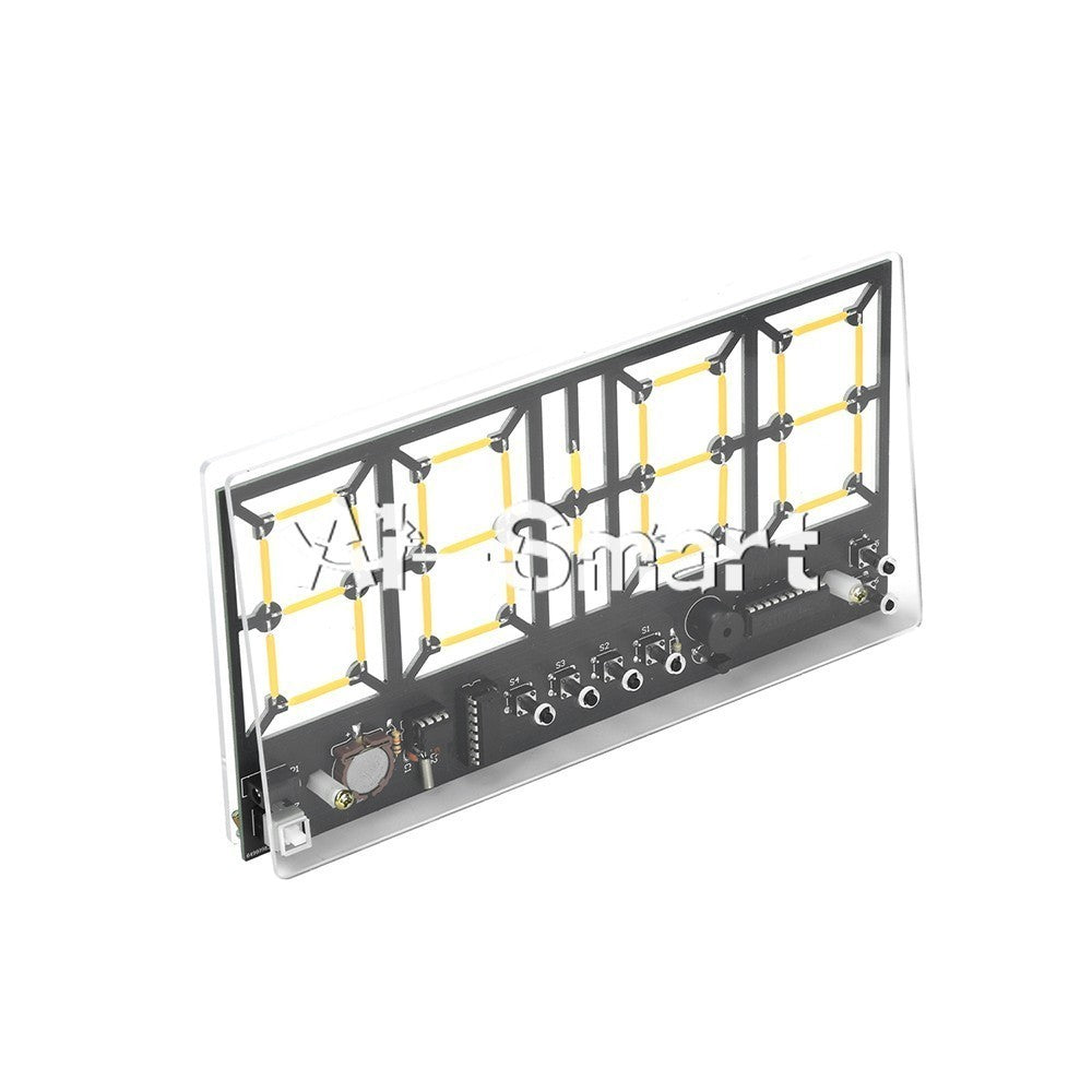 DC 5V 4-Digit Digital Light Bar Clock kit Brightness Adjustment Welding Practice