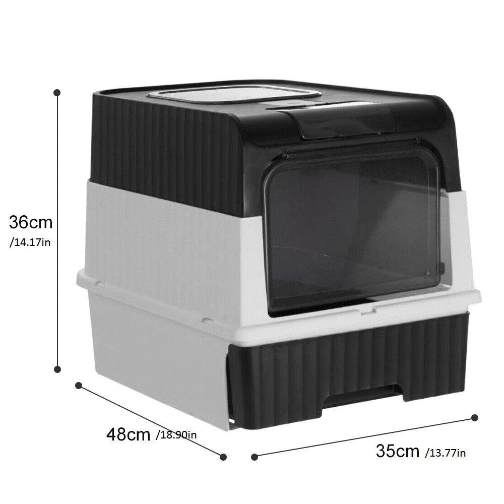 Extra Large Hooded Cat Litter Trays Fully Enclosed Anti-Splashing Cat Litter Box
