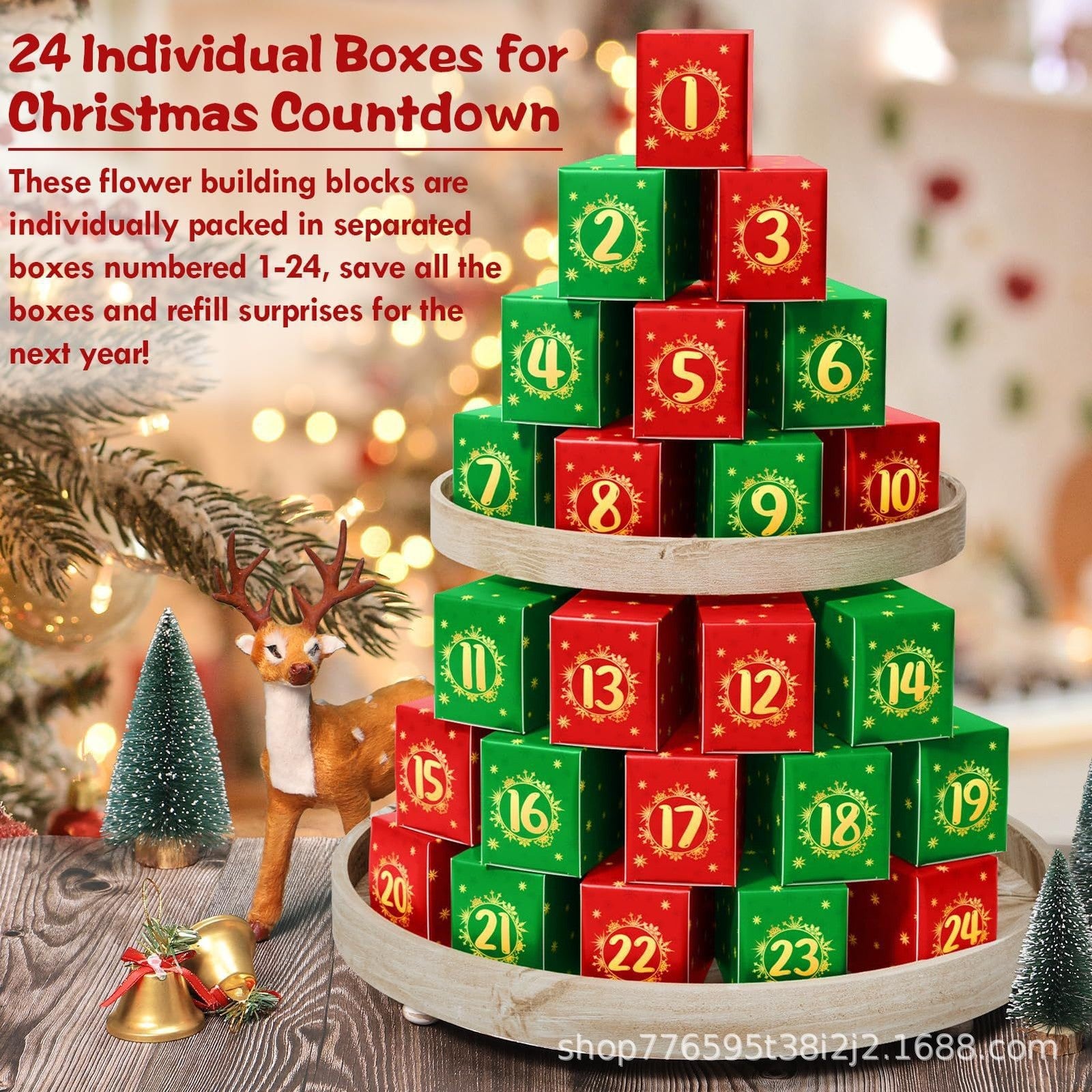 Flower Bouquet Building Blocks Advent Calendar 2025 Unique 24 Days Christmas