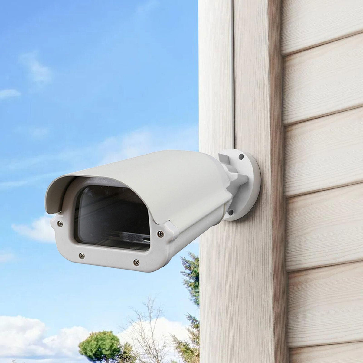 CCTV Security Camera Housing, Aluminum Alloy Design, Clear Glass for Outdoor Use