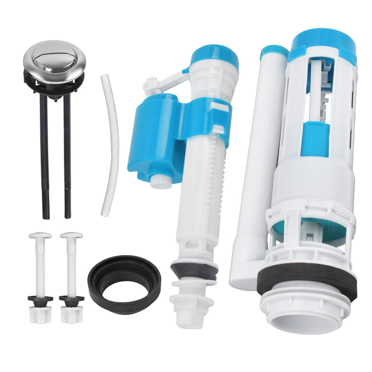 Dual Toilet Flush Valve Push Button Syphon Kit Top Mount Cistern Replacement UK