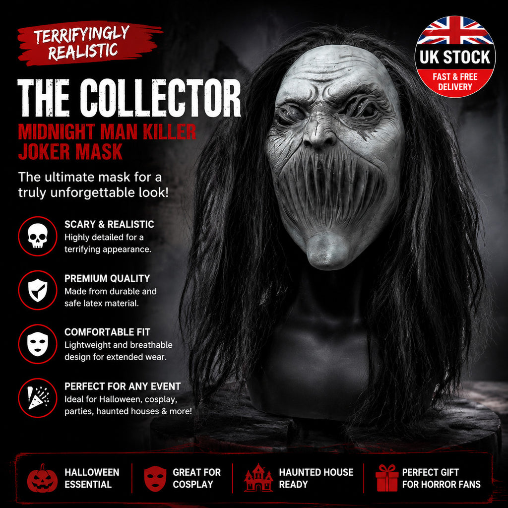 The Collector The Midnight Man Killer Joker Masks Halloween Demon Mask Props UK