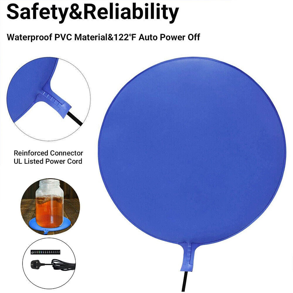 Home Brew Heat Pad Mat Adjustable Temperature Control for Wine Beer Fermentation