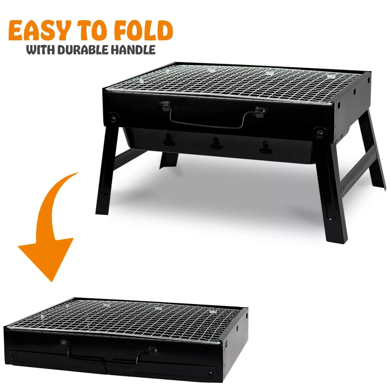 Portable Folding Charcoal BBQ Barbecue Camping Grill Travel Picnic Outdoor UK