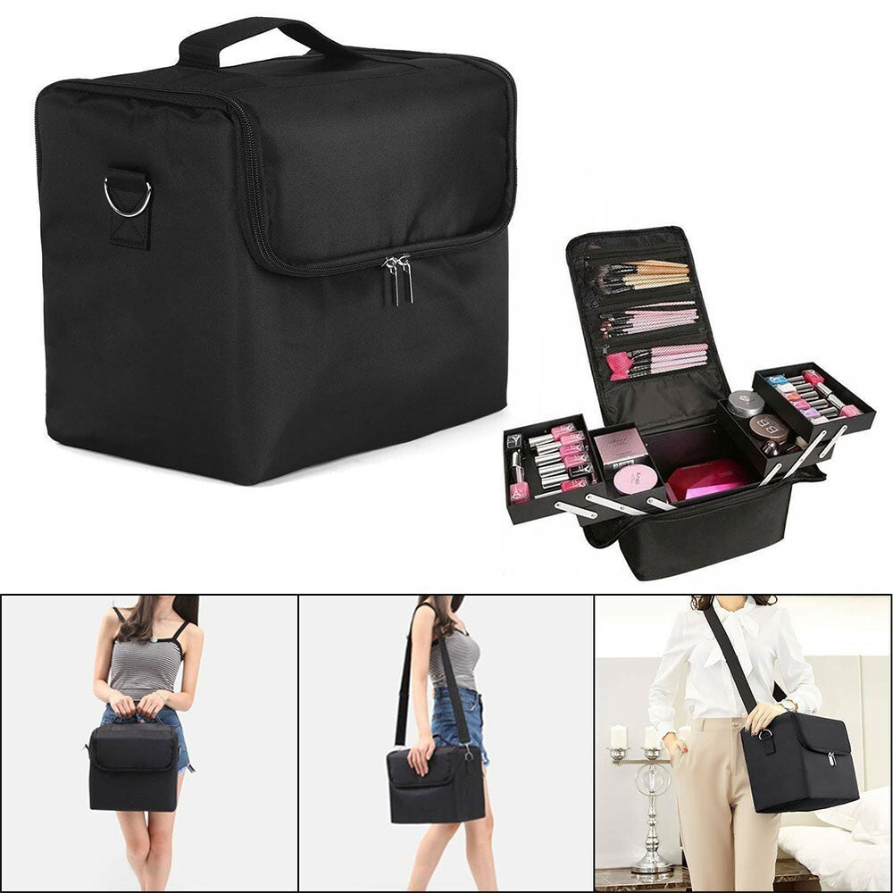 Extra Large Vanity Case Beauty Box Make up Jewelry Cosmetic Nail Tech Storage