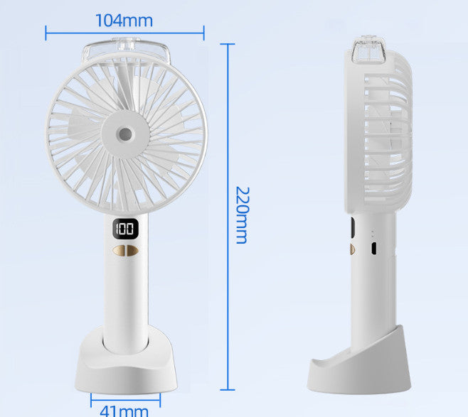 Portable Small Handheld Misting Fan - 3 Speed 22*10.4*4.1 cm